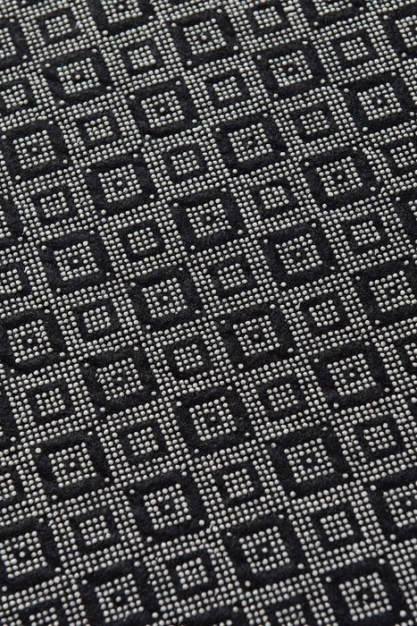 Conceptum Alfombra de Pasillo Kazayağı Djt Blanco y Negro 80 x 300 cm